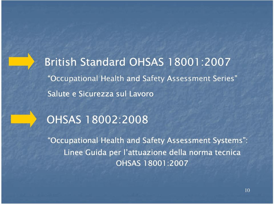 18002:2008 Occupational Health and Safety Assessment Systems :