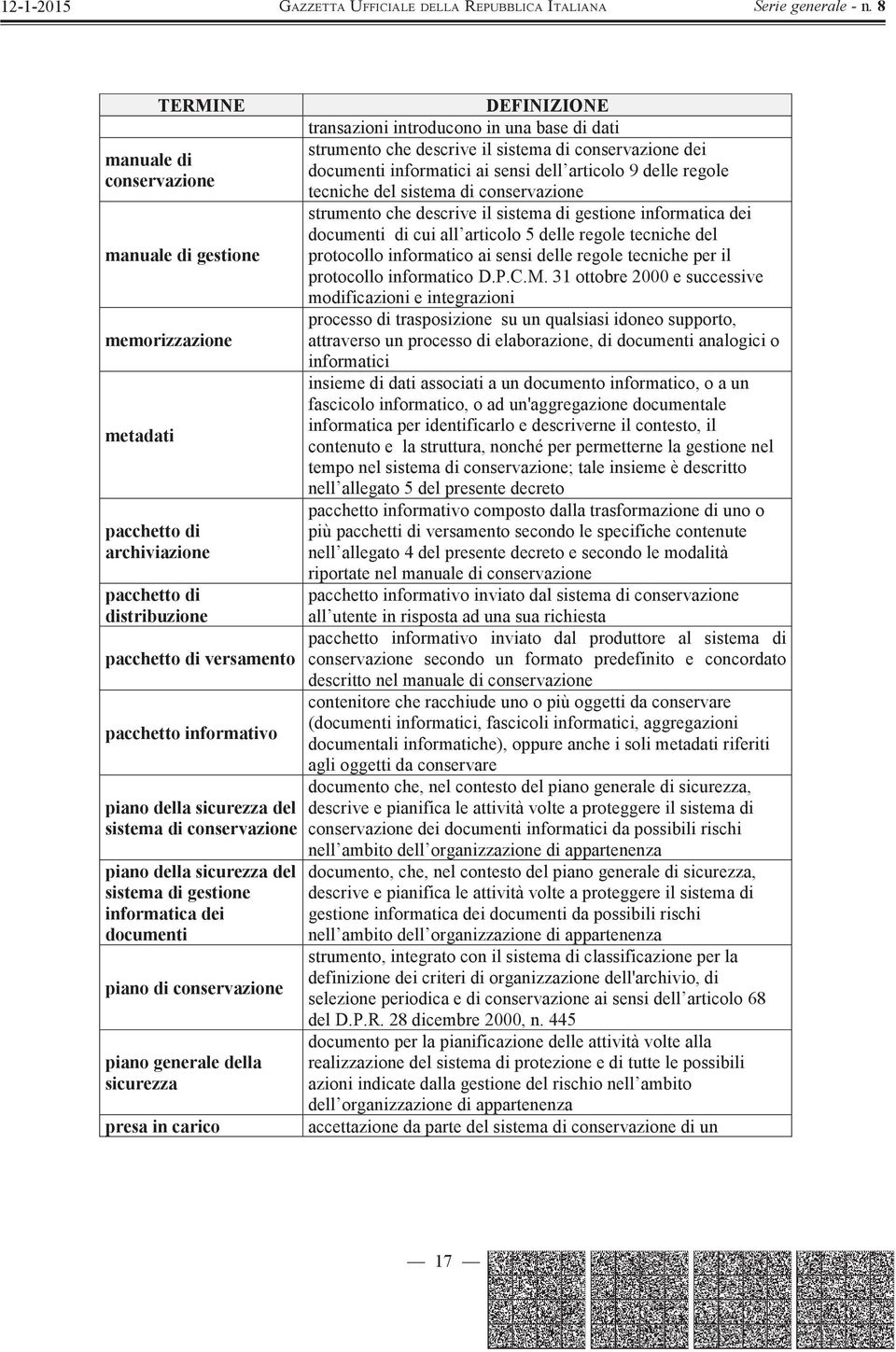 protocollo informatico ai sensi delle regole tecniche per il protocollo informatico D.P.C.M.