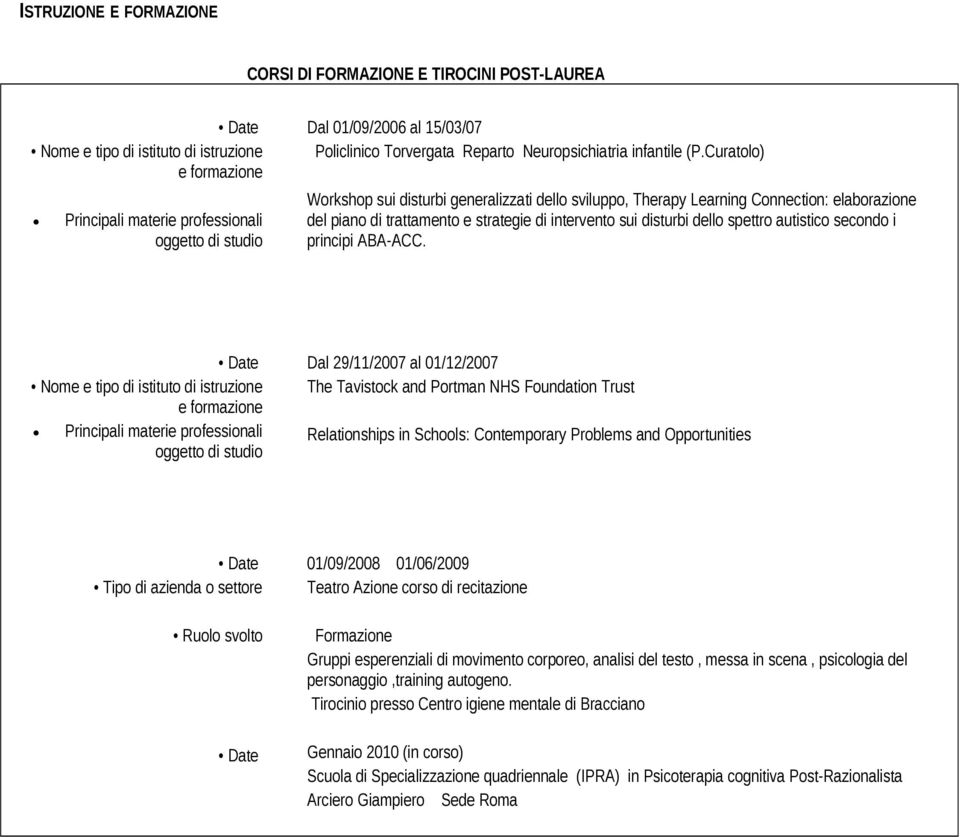 strategie di intervento sui disturbi dello spettro autistico secondo i principi ABA-ACC.