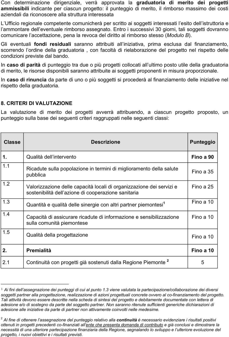 Entro i successivi 30 giorni, tali soggetti dovranno comunicare l accettazione, pena la revoca del diritto al rimborso stesso (Modulo B).