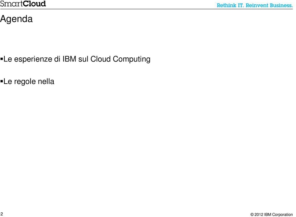 Computing Reference Architecture Le regole per la costruzione dei servizi di Sicurezza nella