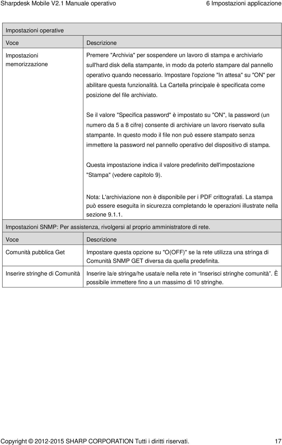 La Cartella principale è specificata come posizione del file archiviato.