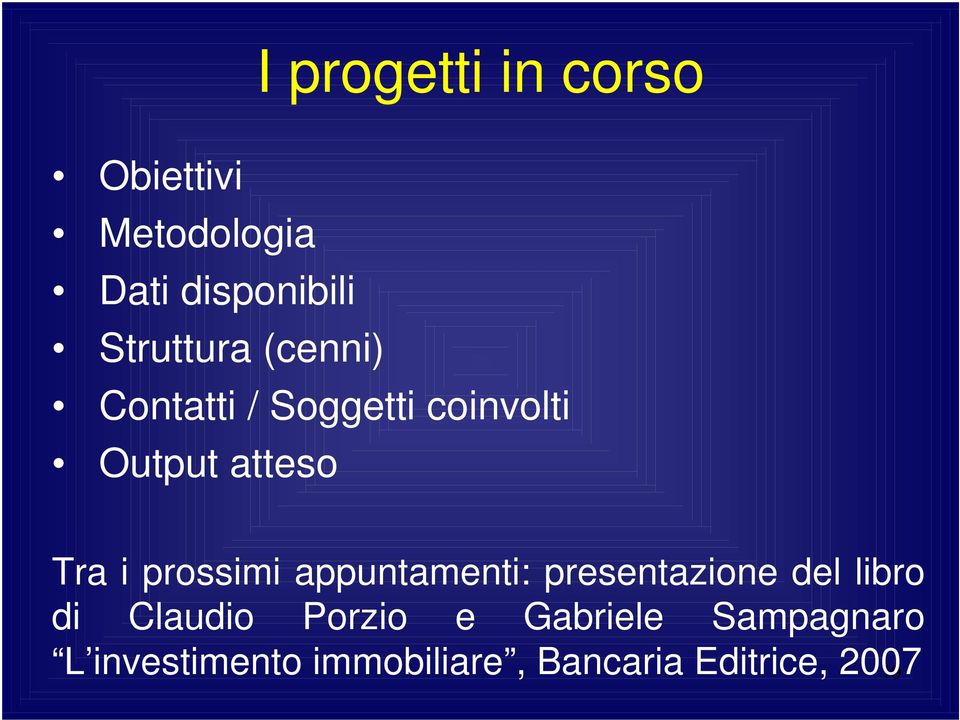 i prossimi appuntamenti: presentazione del libro di Claudio Porzio