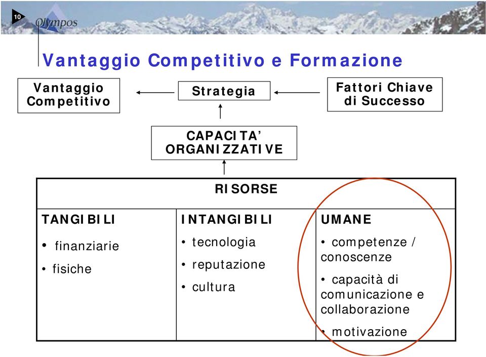 finanziarie fisiche RISORSE INTANGIBILI tecnologia reputazione cultura