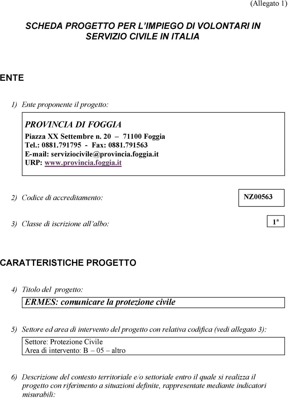 it URP: www.provincia.foggia.