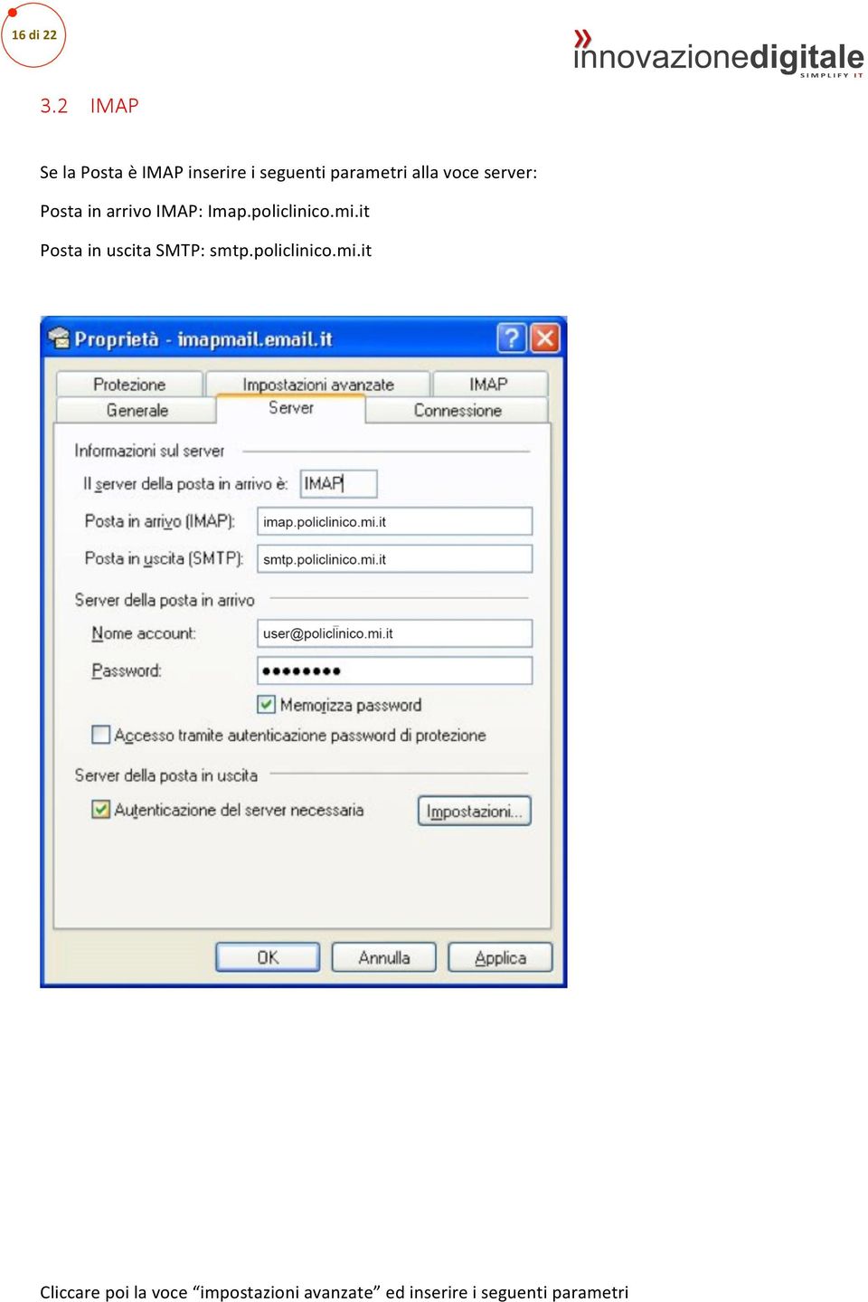 voce server: Posta in arrivo IMAP: Imap.policlinico.mi.