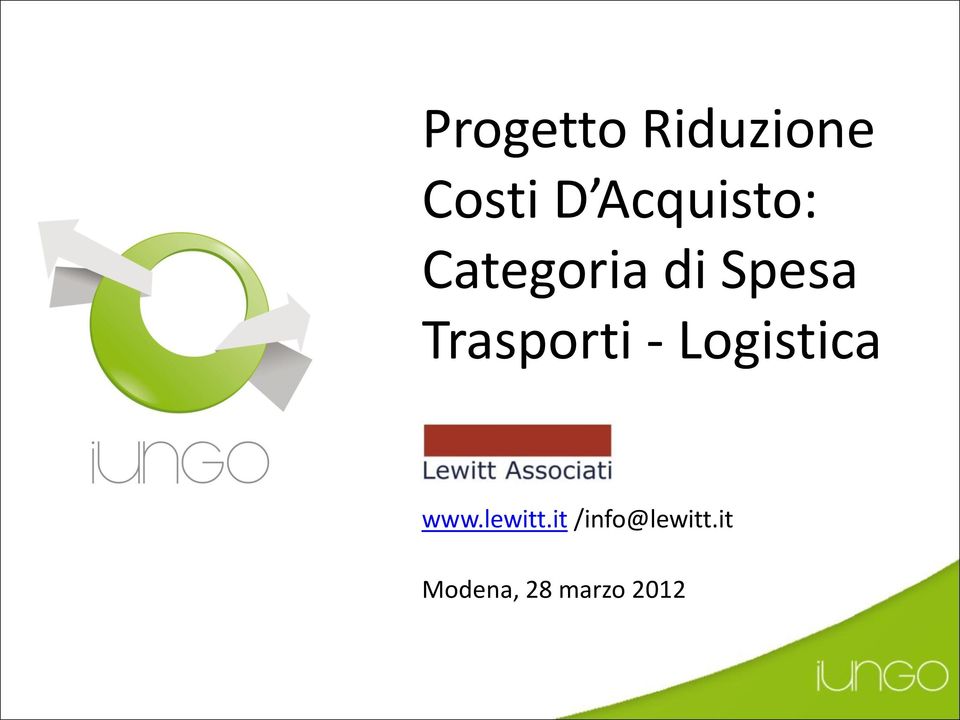 Trasporti - Logistica www.lewitt.