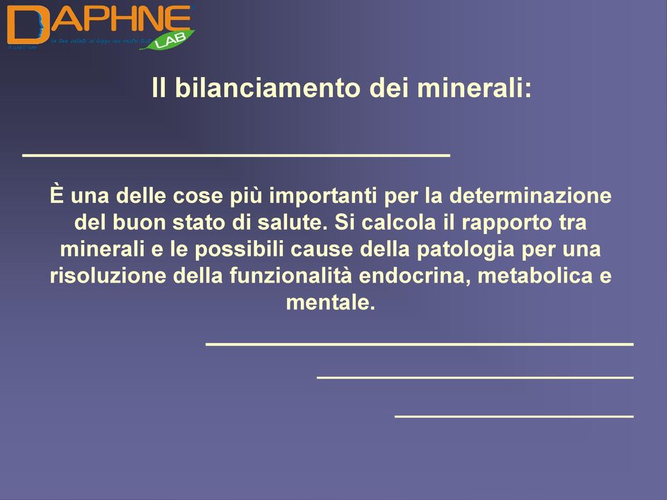 Si calcola il rapporto tra minerali e le possibili cause della