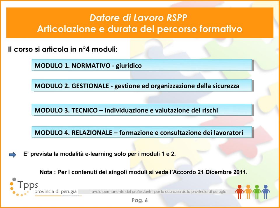 3. TECNICO individuazione e valutazione dei rischi MODULO 4.