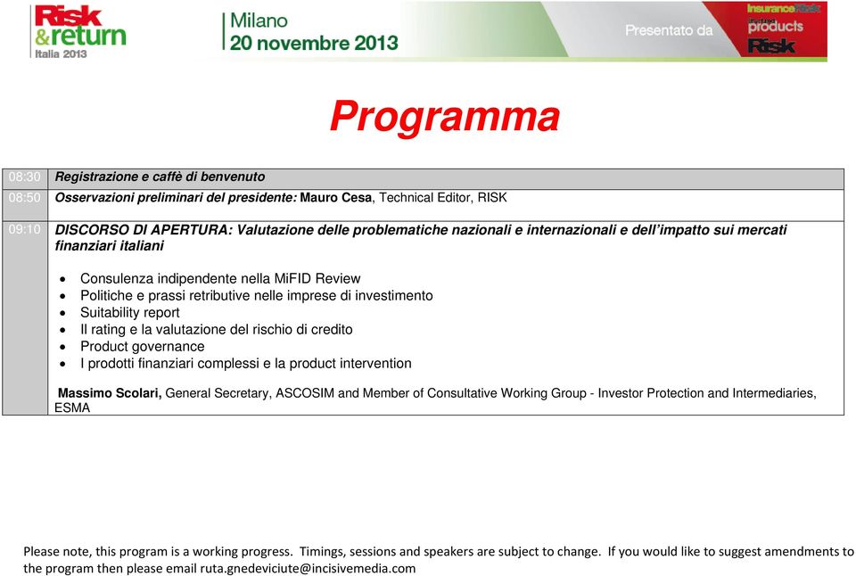 prassi retributive nelle imprese di investimento Suitability report Il rating e la valutazione del rischio di credito Product governance I prodotti finanziari