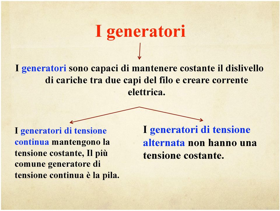 I generatori di tensione continua mantengono la tensione costante, Il più comune
