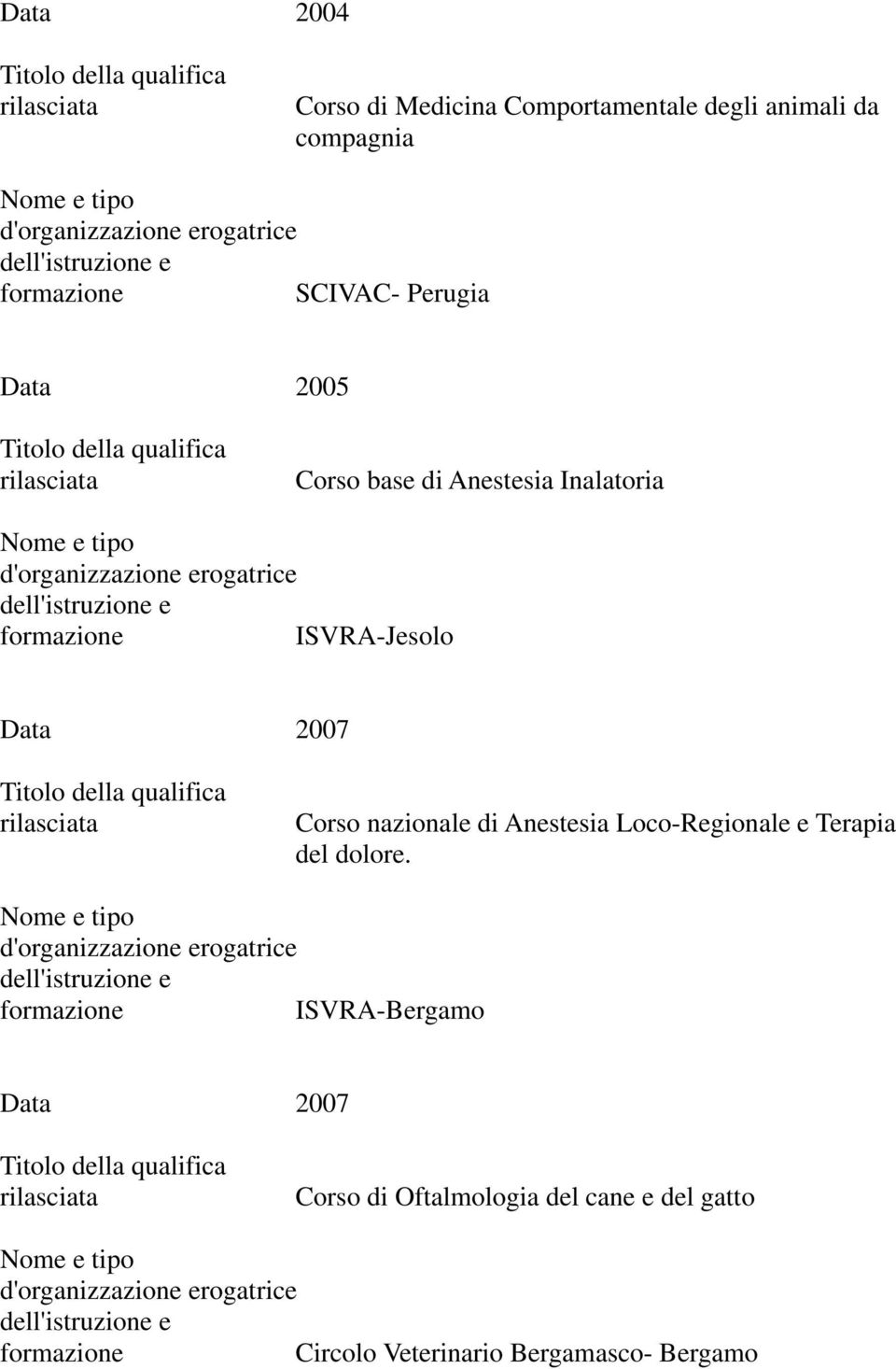 nazionale di Anestesia Loco-Regionale e Terapia del dolore.