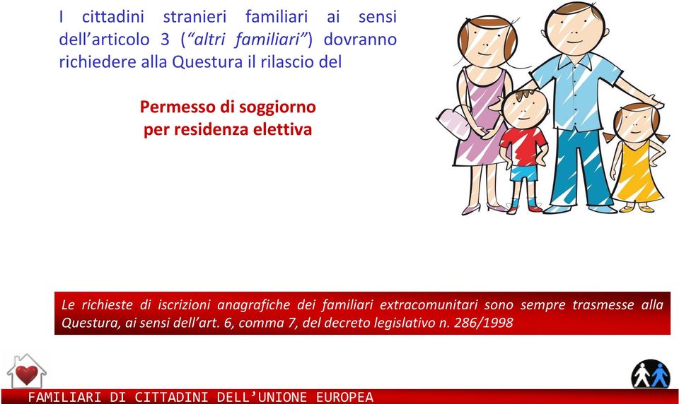 soggiorno per residenza elettiva Le richieste di iscrizioni anagrafiche dei familiari