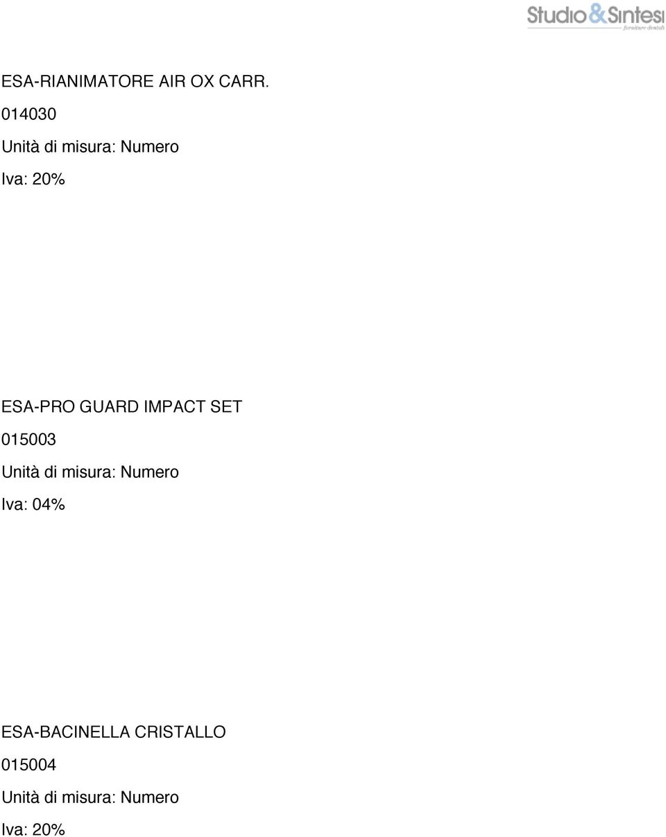 IMPACT SET 015003 Iva: 04%