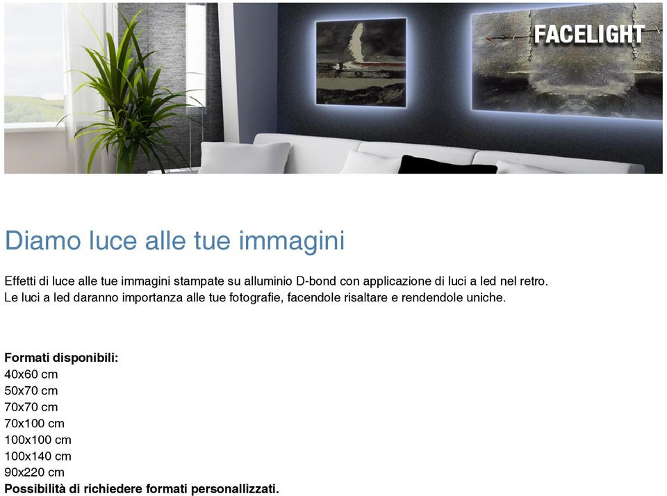 Le luci a led daranno importanza alle tue fotografie, facendole risaltare e rendendole