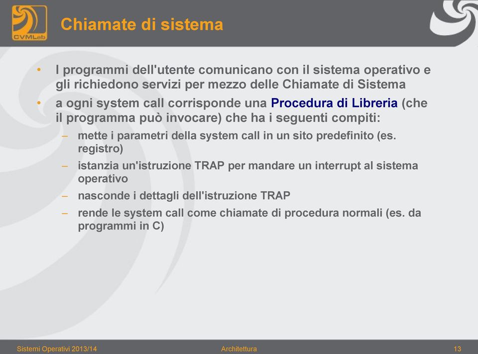 system call in un sito predefinito (es.