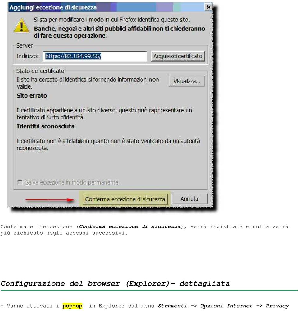 Configurazione del browser (Explorer)- dettagliata - Vanno