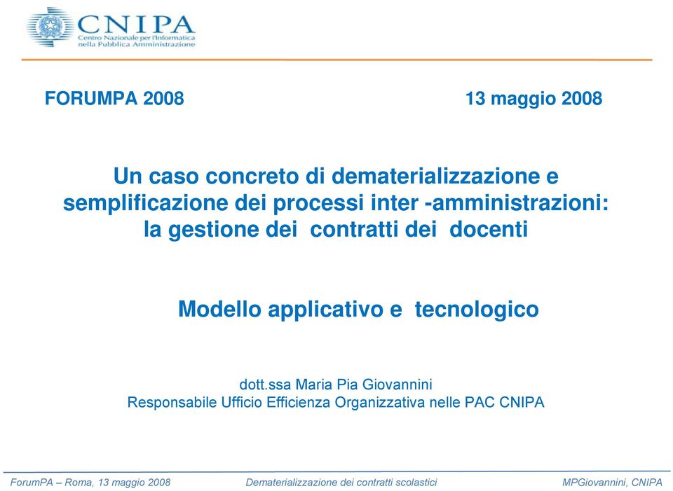 contratti dei docenti Modello applicativo e tecnologico dott.