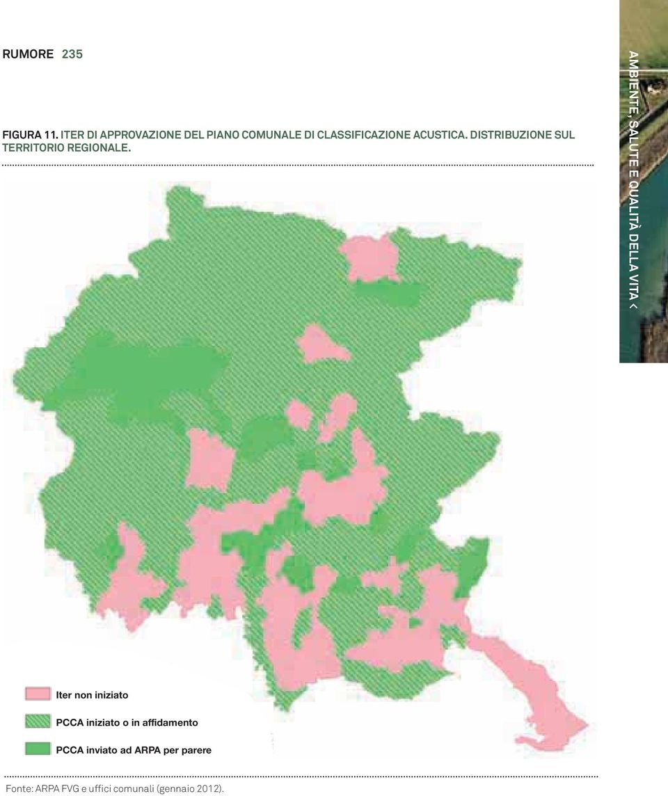 ACUSTICA. DISTRIBUZIONE SUL TERRITORIO REGIONALE.