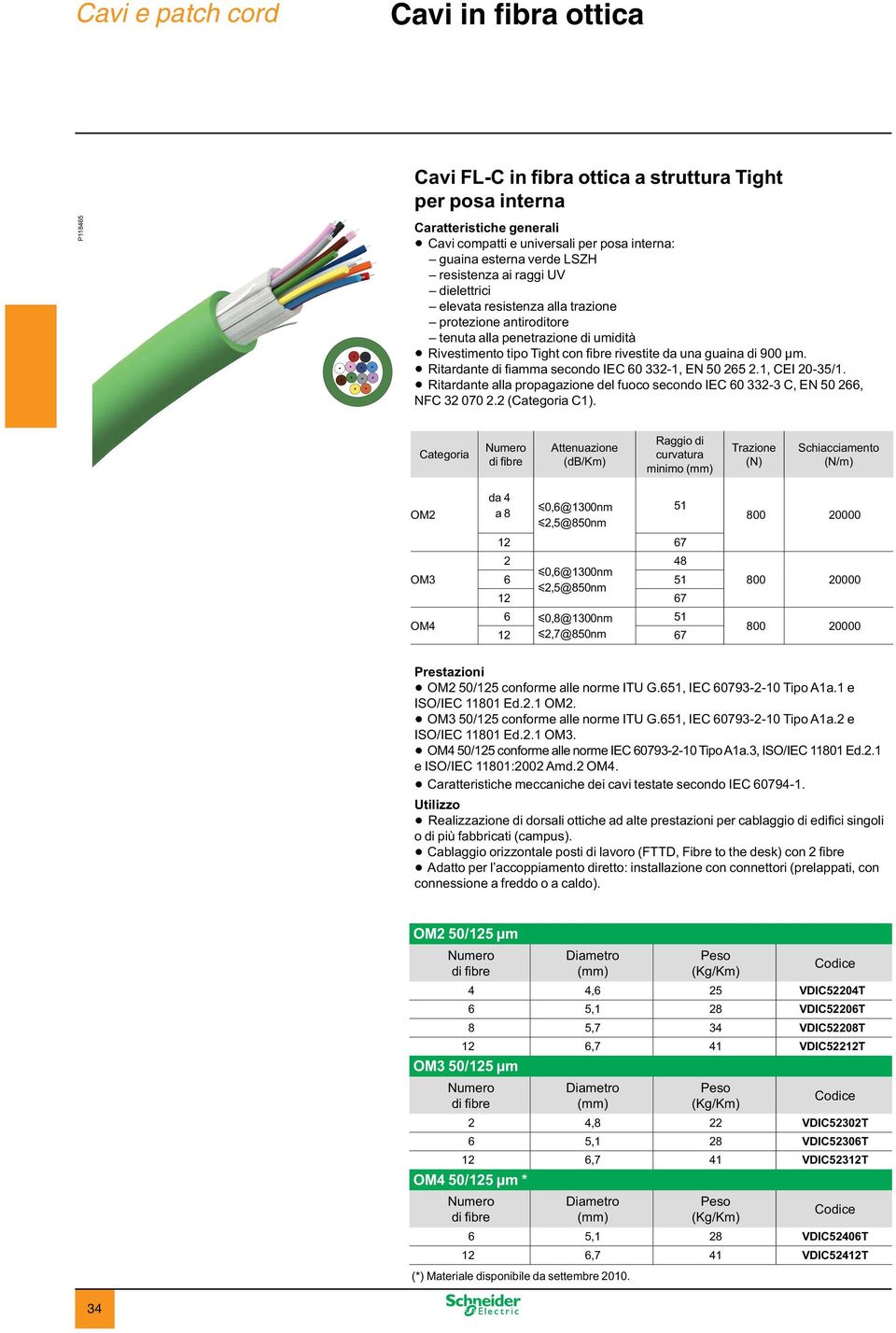 2 6 y y 48 51 12 67 6 y 51 12 y 67 Adatto per l accoppiamento diretto: installazione con connettori (prelappati, con connessione a freddo o a caldo) OM2 50/125 µm 4 4,6 25 VDIC52204T 6