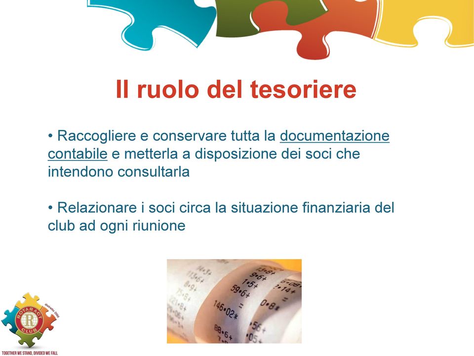 dei soci che intendono consultarla Relazionare i soci