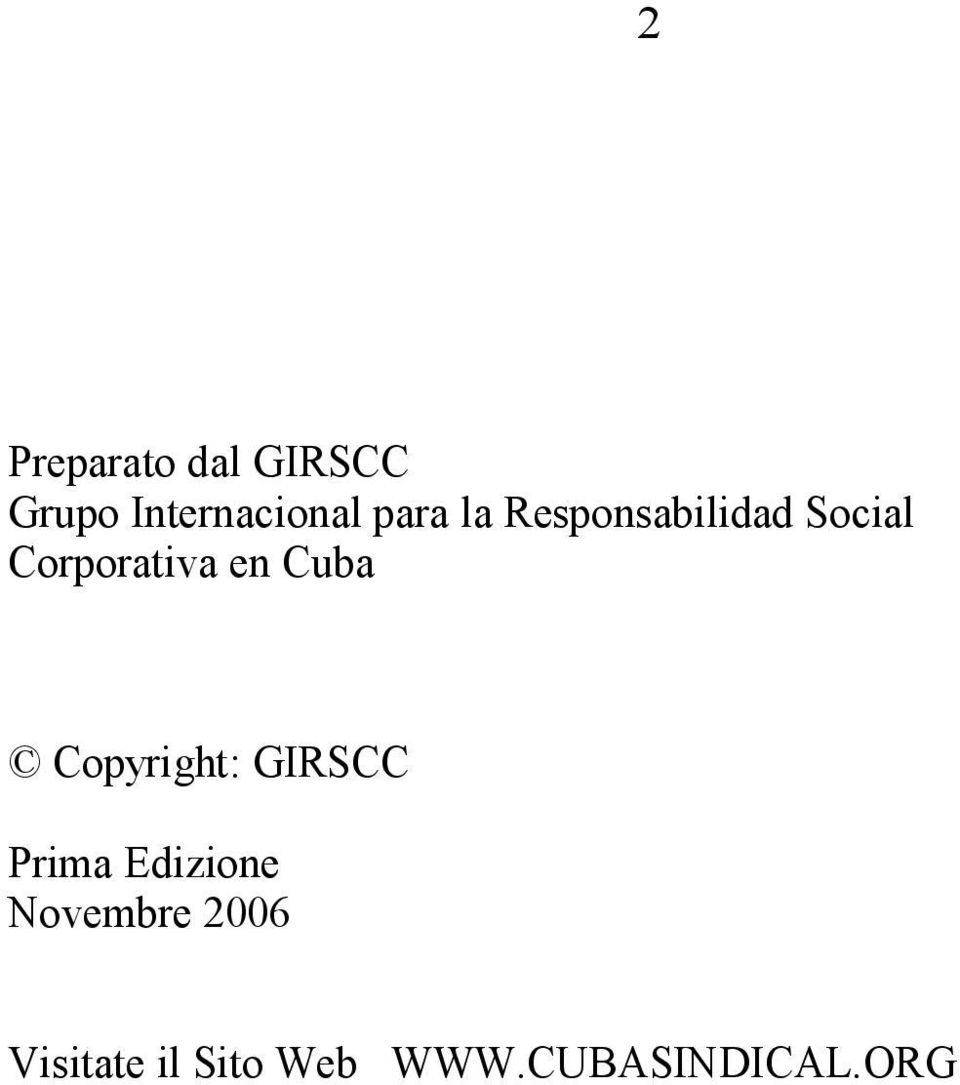 Cuba Copyright: GIRSCC Prima Edizione