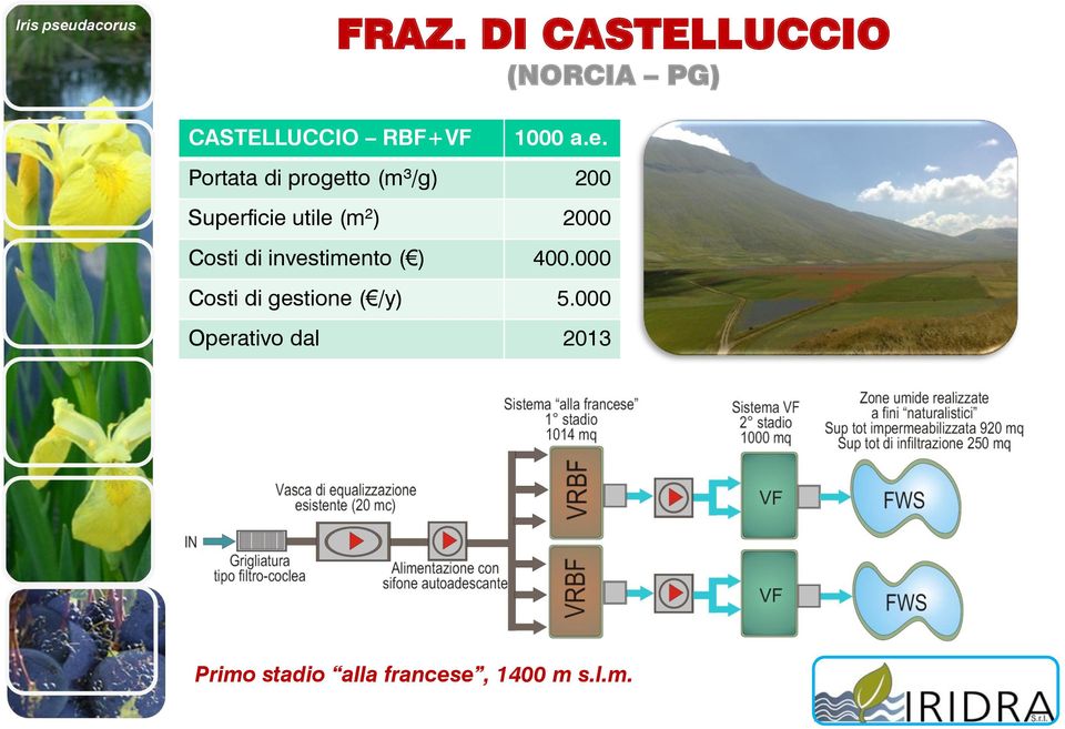 Costi di investimento ( ) 400.000 Costi di gestione ( /y) 5.