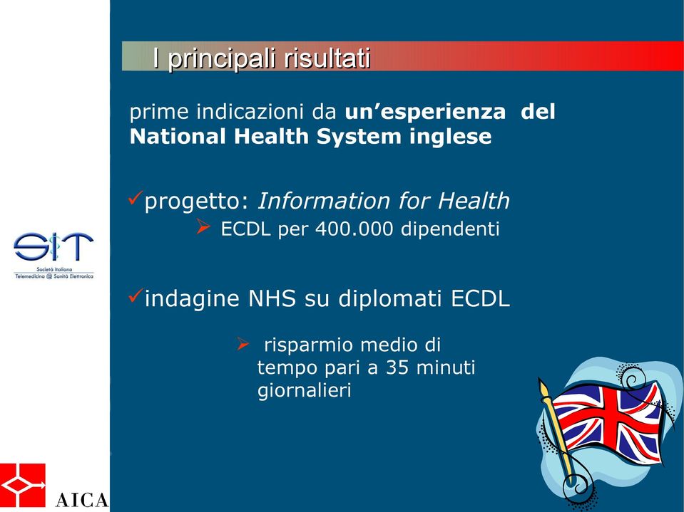 for Health ECDL per 400.