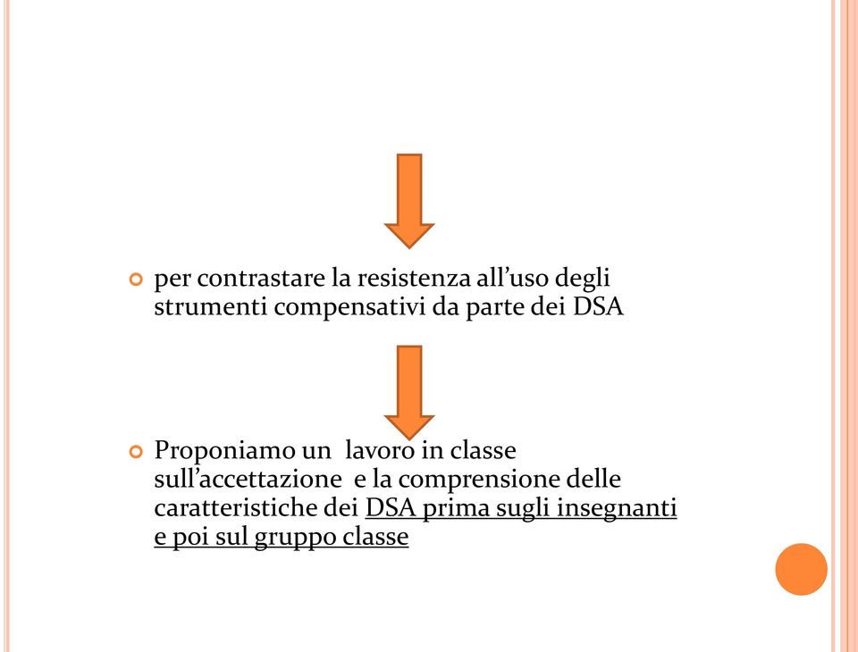 classe sull accettazione e la comprensione delle