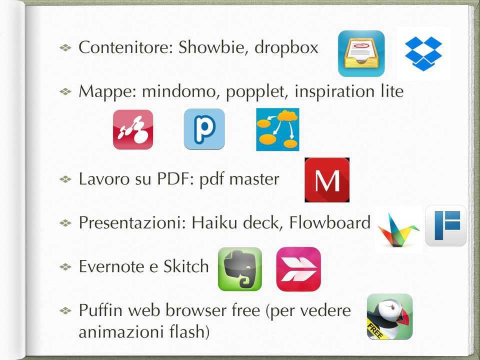 Presentazioni: Haiku deck, Flowboard Evernote e