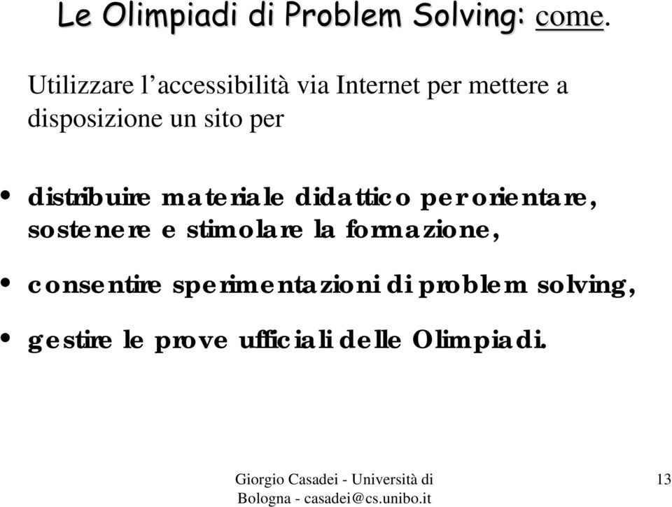 sito per distribuire materiale didattico per orientare, sostenere e