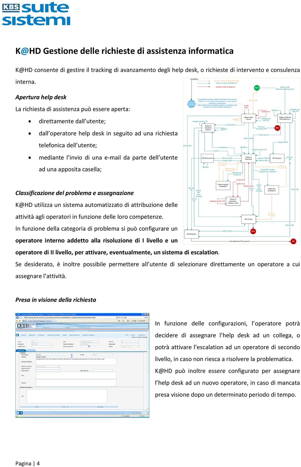 da parte dell utente ad una apposita casella; Classificazione del problema e assegnazione K@HD utilizza un sistema automatizzato di attribuzione delle attività agli operatori in funzione delle loro