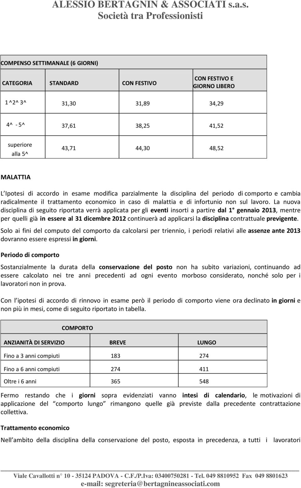 La nuova disciplina di seguito riportata verrà applicata per gli eventi insorti a partire dal 1 gennaio 2013, mentre per quelli già in essere al 31 dicembre 2012 continuerà ad applicarsi la