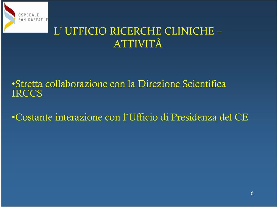 Direzione Scientifica IRCCS Costante
