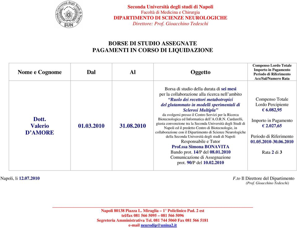 Centro Servizi per la Ricerca Biotecnologica ed Informatica dell A.O.R.N.