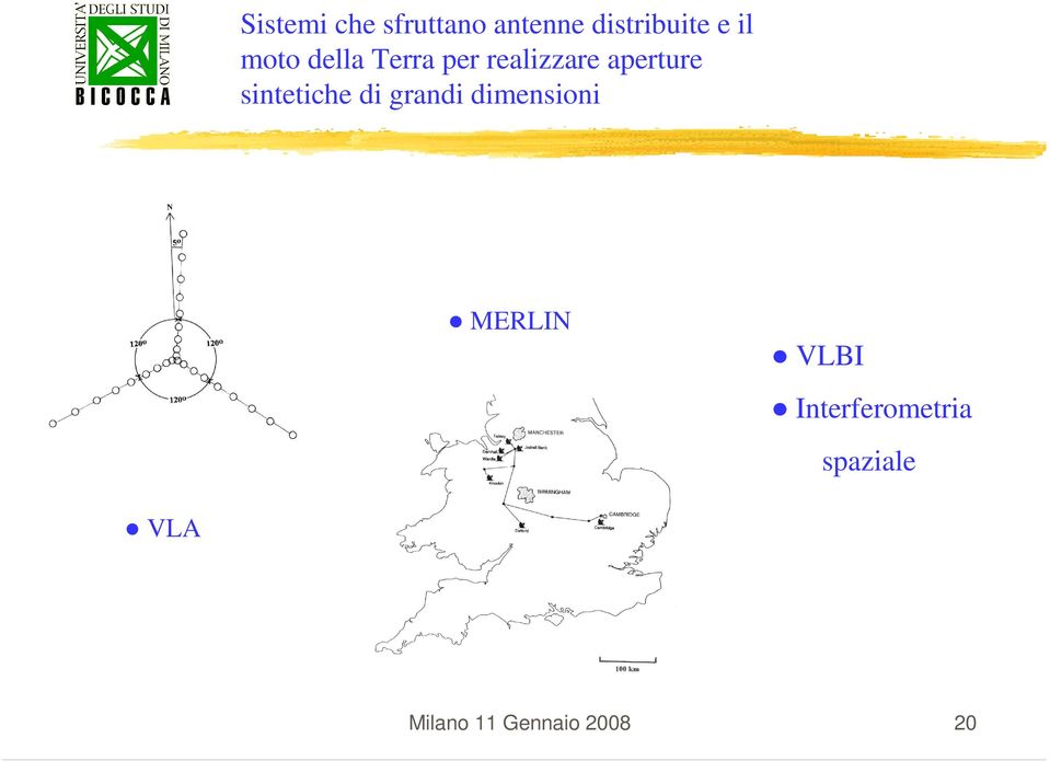 sintetiche di grandi dimensioni MERLIN VLBI
