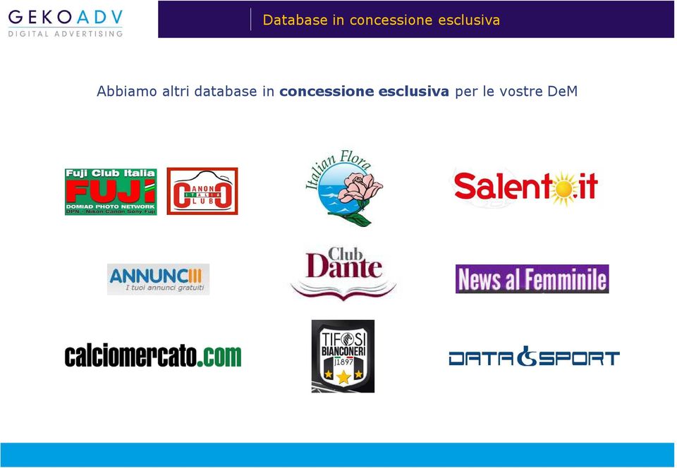 database in concessione