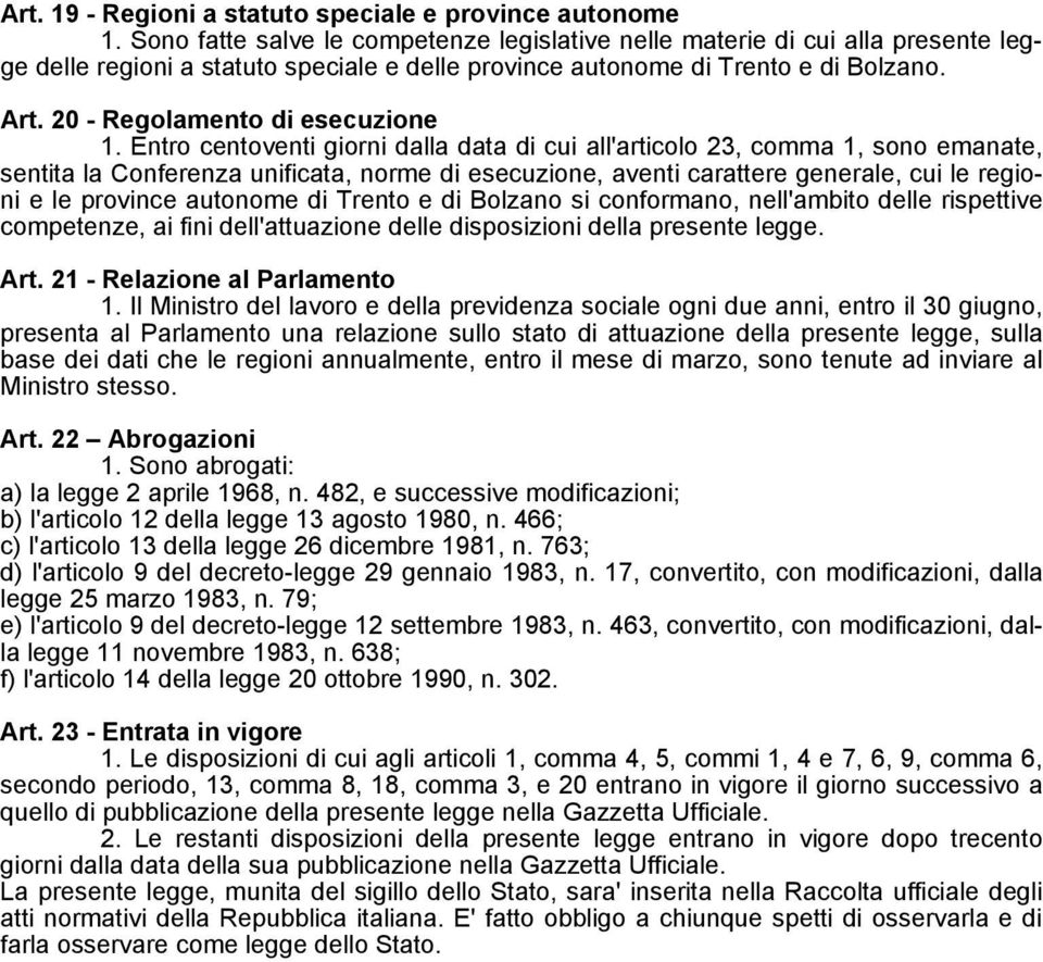 20 - Regolamento di esecuzione 1.