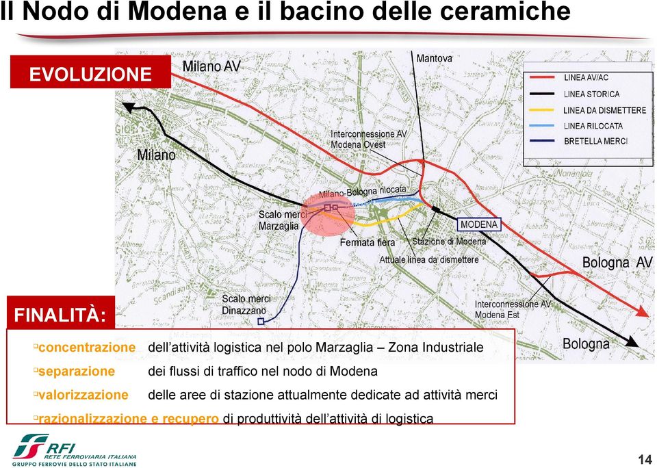 traffico nel nodo di Modena valorizzazione delle aree di stazione attualmente dedicate