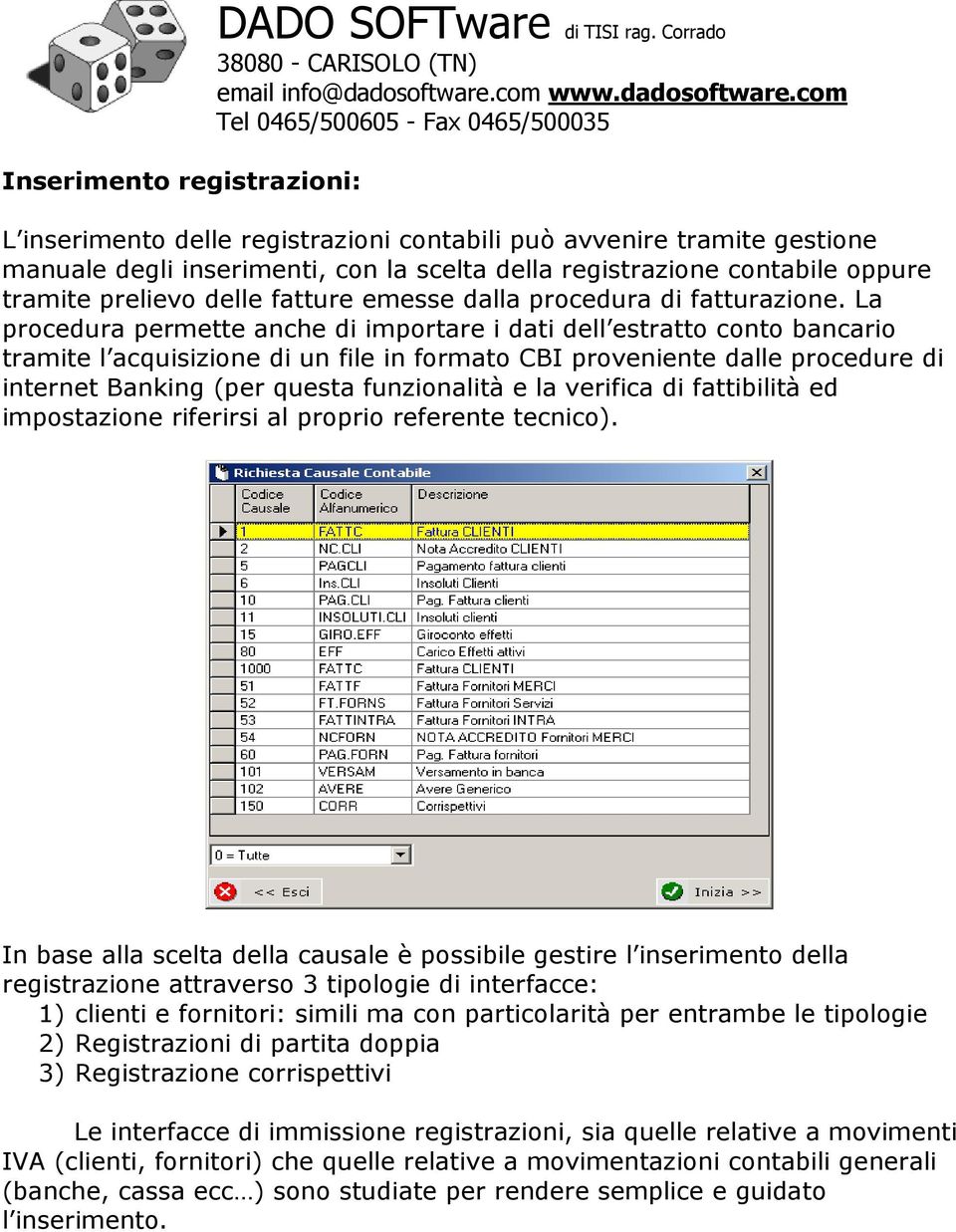 dalla procedura di fatturazione.