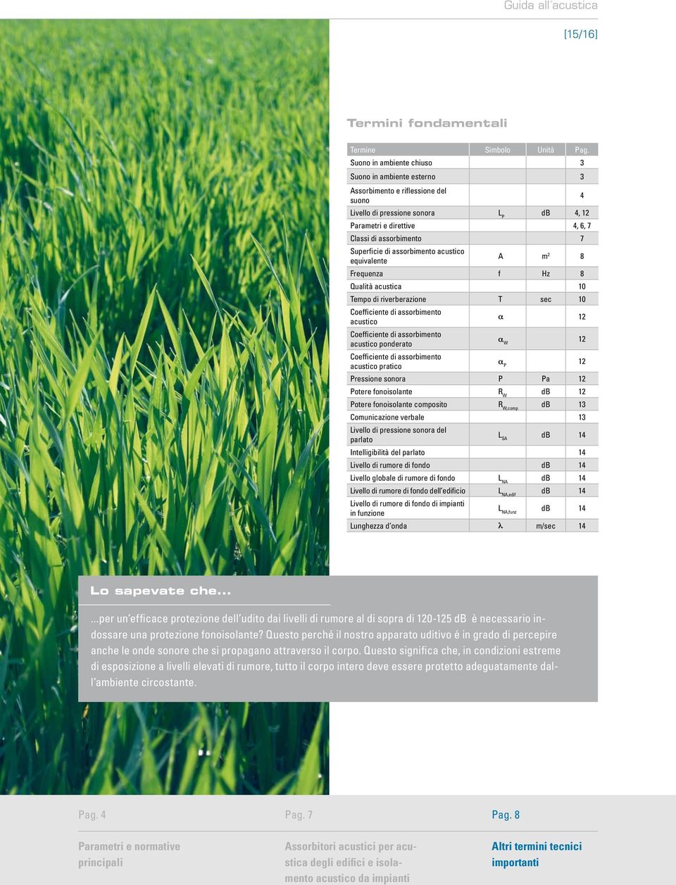 di assorbimento equivalente A m 2 8 Frequenza f Hz 8 Qualità acustica 10 Tempo di riverberazione T sec 10 Coefficiente di assorbimento Coefficiente di assorbimento ponderato Coefficiente di