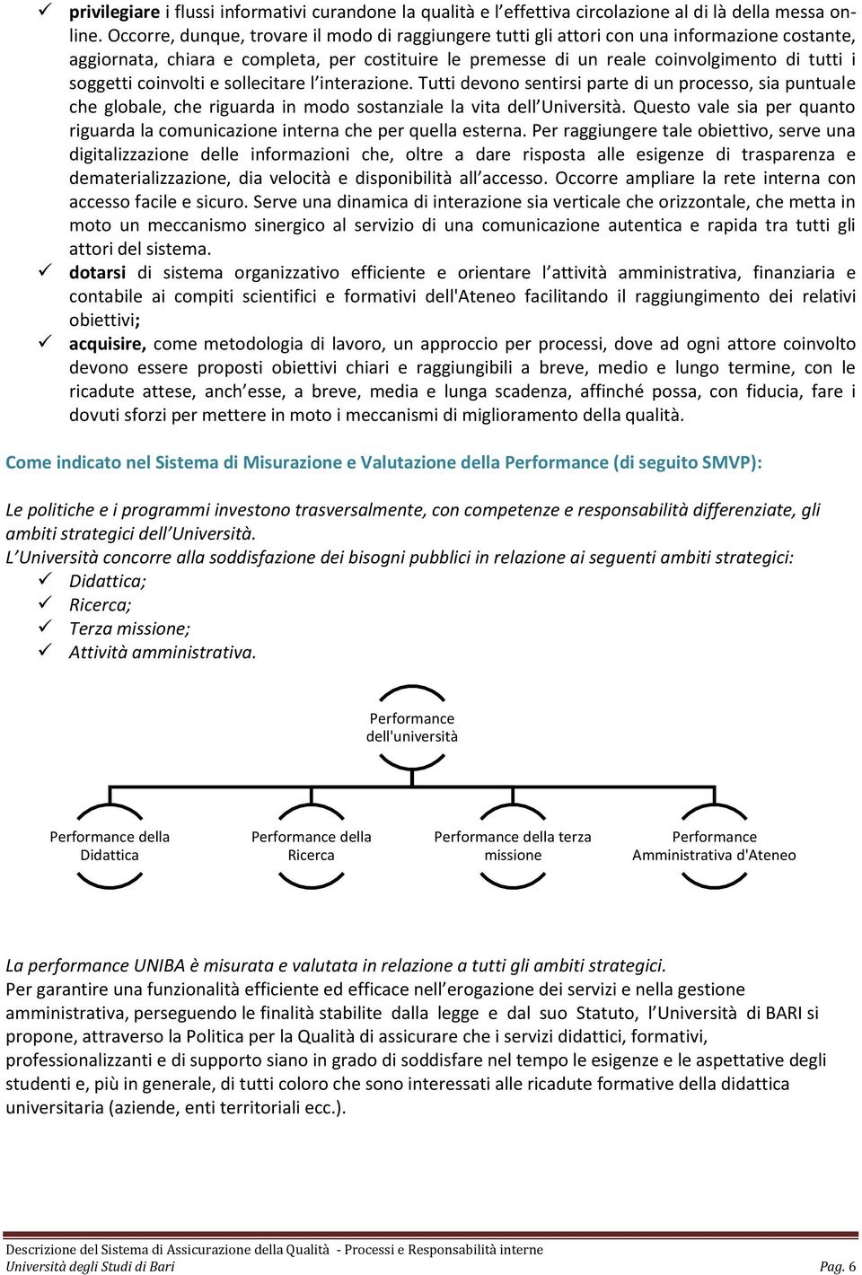 documento SMVP, approvato dagli organi ndi idi o rizzo pl ie tico d ll Università, costituisce il soggetti coinvolti e sollecitare l interazione.