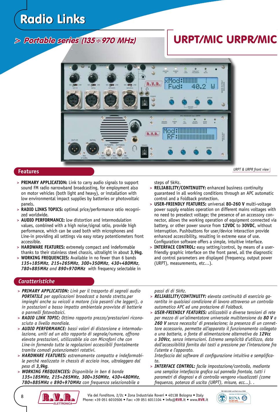 > RADIO LINKS TOPICS: optimal price/performance ratio recognized worldwide.