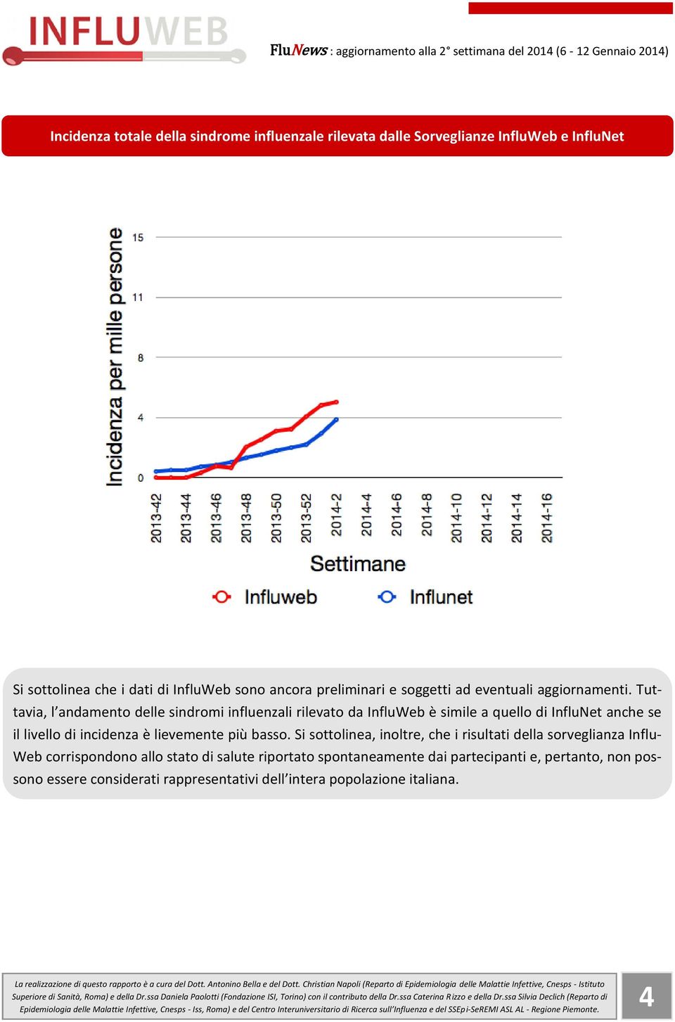 Tuttavia, l andamento delle sindromi influenzali rilevato da InfluWeb è simile a quello di InfluNet anche se il livello di incidenza è lievemente più basso.