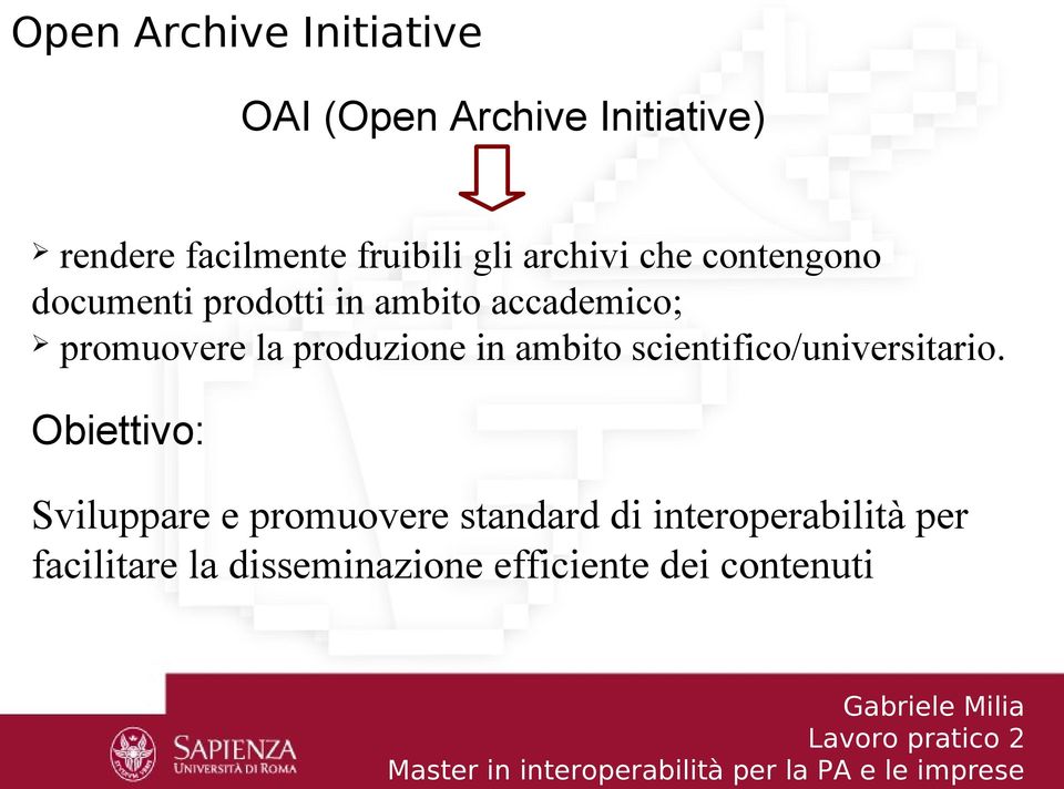 produzione in ambito scientifico/universitario.