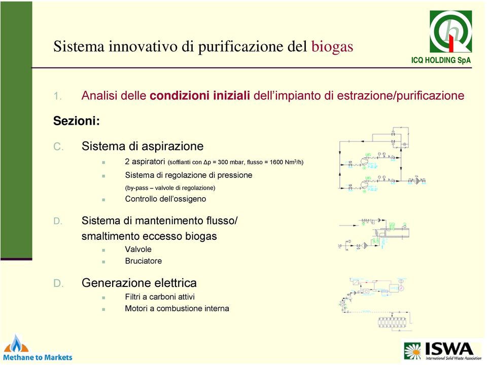 regolazione di pressione (by-pass valvole di regolazione) Controllo dell ossigeno D.