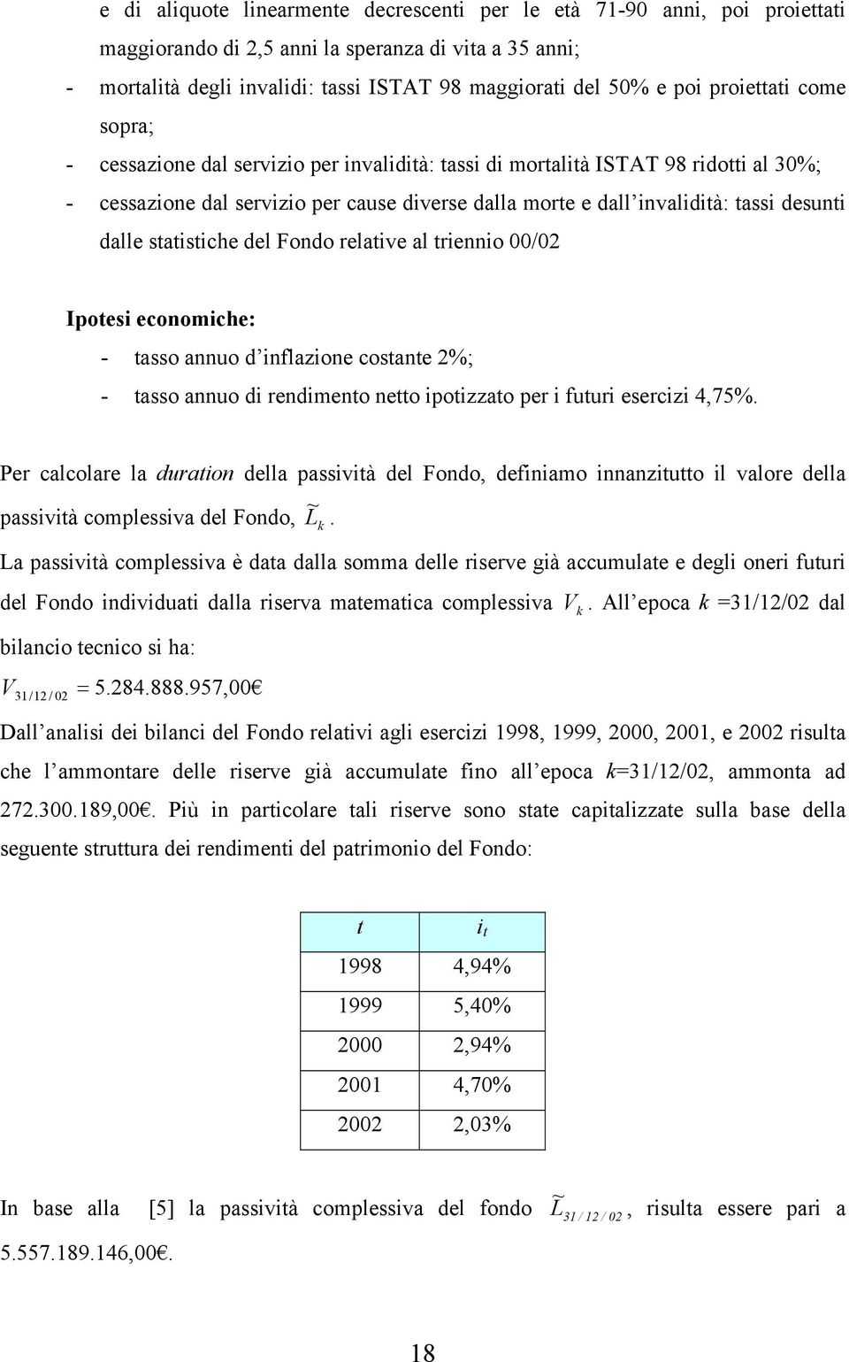 - asso annuo d rendeno neo pozzao per fuur esercz 4,75%. Per calcolare la duraon della passà del ondo, defnao nnanzuo l alore della passà coplessa del ondo, ~.