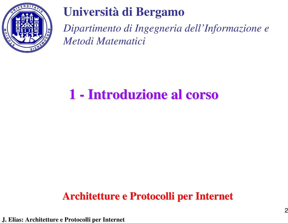 Matematici 1 - Introduzione al corso