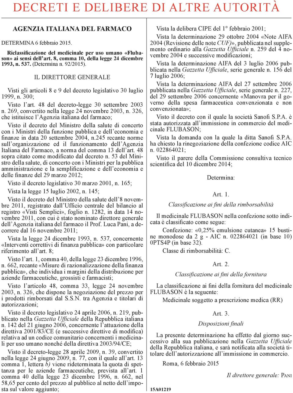 48 del decreto-legge 30 settembre 2003 n. 269, convertito nella legge 24 novembre 2003, n.