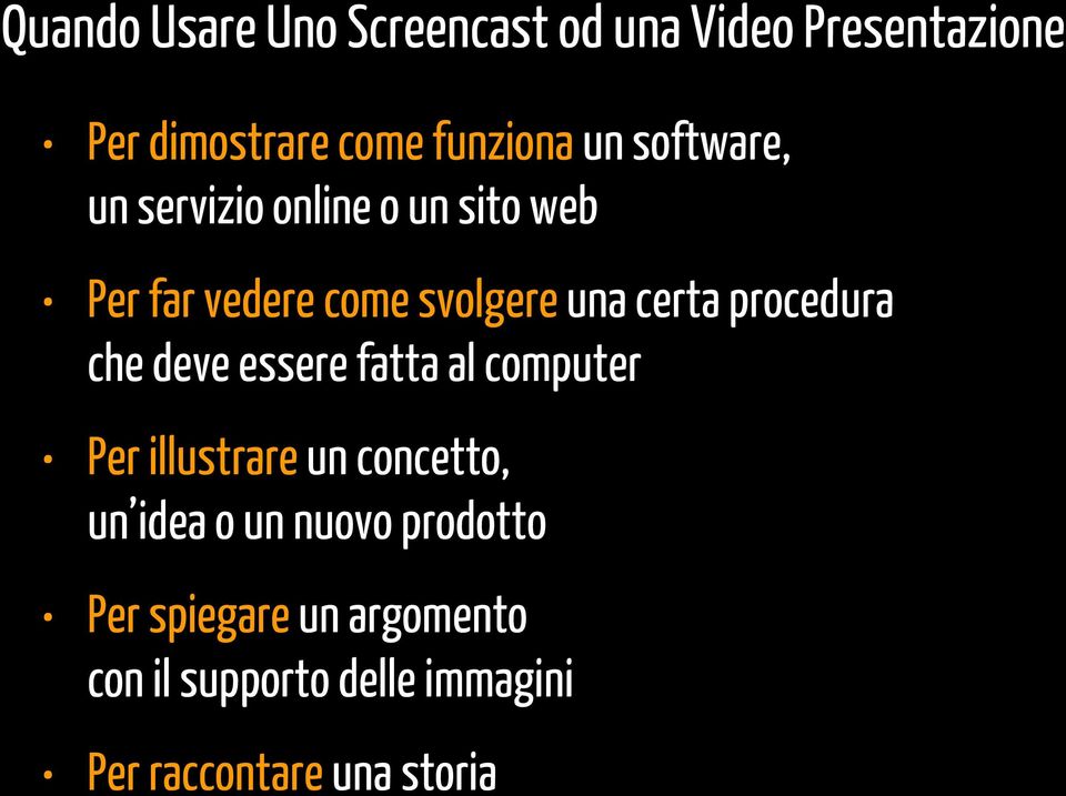 procedura che deve essere fatta al computer Per illustrare un concetto, un idea o un